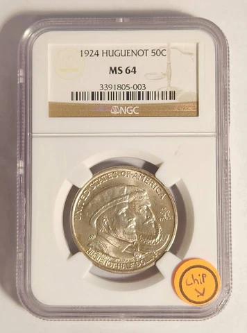 1924 P NGC MS-64 HUGUENOT Cover
