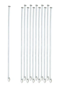 Eisco 10er Pack 7,9" Glasrührstäbe mit Spaten & Knopfenden, 6 mm Durchmesser - Bild 1 von 5