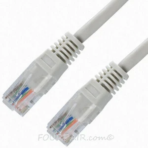 25ft CAT5e Ethernet Network LAN Router Patch Cable Cord Wire 350 MHz RJ45 White - Picture 1 of 1