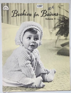 Beehive For Bairns Baby Book Crochet Knit Patterns Book Vintage - Picture 1 of 3
