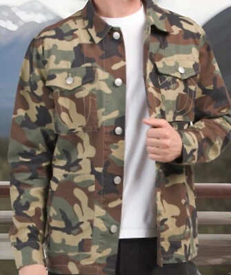 Chaqueta militar True Religion camuflada logotipo de Buda para hombre grande nueva con etiquetas $179 camuflaje Foto 1 de 3