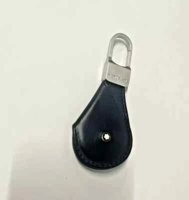 Montblanc Schlüsselanhänger Meisterstück Leder Edelstahl Klappbar Schwarz Neu