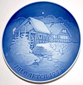 Copenhagen 1975 Bing Grondahl 7" Porzellan Teller Weihnachten alte Wassermühle FreeSH - Bild 1 von 4