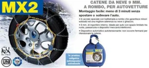 SNOW CHAIN CHAINES A NEIGE SCHNEEKETTE AUTOMATICHE MX2 9mm ROMBO GR 9 215/50-16 - Picture 1 of 1