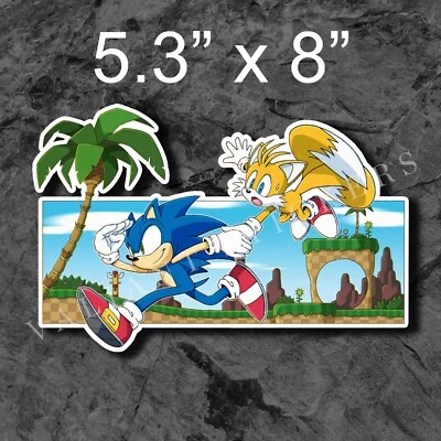 Sonic The Hedgehog Slap sticker, Tails Fox Sticker, sonic hedgehog Tails sticker Foto 1 de 2