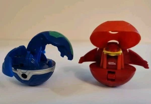 McDonald's Bakugan Delta Dragonoid Blue Aquos & Orange/Red Gundalian Invader - Bild 1 von 6