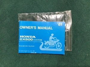Honda CX500 Custom 1981 Owners Manual. In Original Plastic Case. - Picture 1 of 3