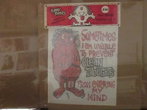 Clean Thoughts Sweatshirt T-shirt iron on transfer for Tee vintage #3224 - Picture 1 of 1