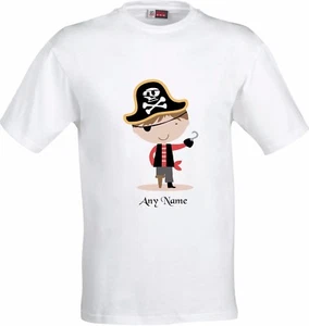 PERSONALISED BOY PIRATE FULL COLOR SUBLIMATION T SHIRT - Picture 1 of 1