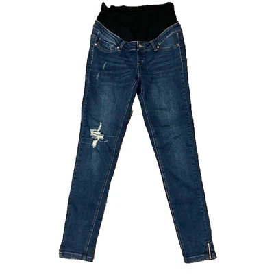 Planet Motherhood Maternity Jeans Women Medium Blue Denim Stretch Distressed - Image 1 of 4
