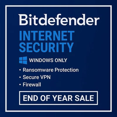 Bitdefender Internet Security - 3 Year 5 Devices Activation - Image 1 of 2