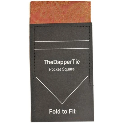 TheDapperTie - Nuevo Cuadrado de Bolsillo Pre Plegado Plano de Cachemira para Hombre en Tarjeta Foto 1 de 3