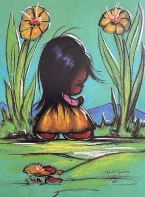 2 NEW VTG Gerda Christoffersen Southwest Native Art Card Best Wishes - Image 1 of 4