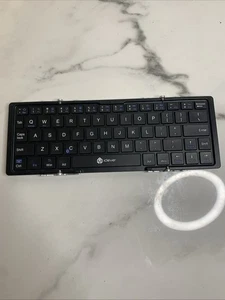 iClever Keyboard Wireless Ultra Slim Mini Bluetooth Folding AluminumCharger Case - Picture 1 of 6