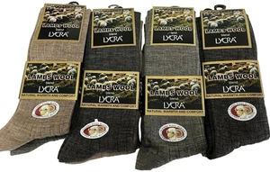 6 Paar Herren Lammwollmischung Lycra Uni warm & bequem Socken Größe UK 6-11 - Bild 1 von 1