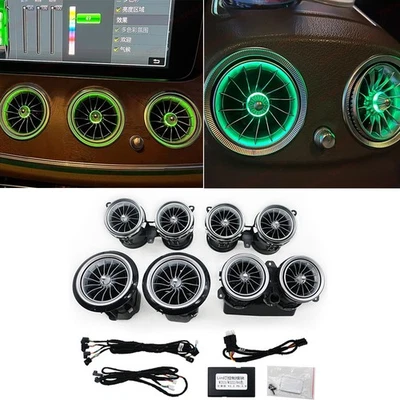 US- Fits For Mercedes Benz E-Class W213 64-Color LED Ambient Light- 8PC AC Vents - Image 1 of 4