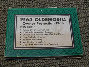 Olds Oldsmobile 1963 folleto del plan de protección del propietario ORIGINAL - Imagen 1 de 1