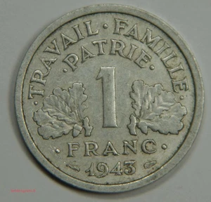 (USA) 1 Franc Francisque lourde 1943 F.222/3 TTB DVGM-45 - Picture 1 of 3