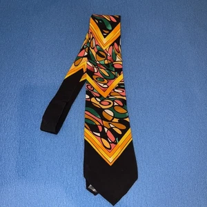 Cravatta vintage Rush Limbaugh senza confini made in USA 100% seta colorata - Foto 1 di 2