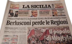 PAPA JUAN PABLO II MUERTE FALLECIDA ROMA ITALIA PERIÓDICO ITALIANO 5/04/05 LA SICILIA - Imagen 1 de 4
