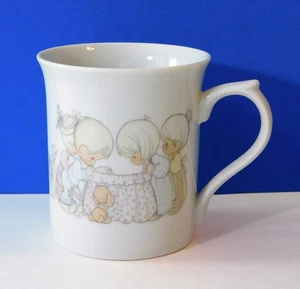 Precious Moments Enesco Porcelain Mug 1986 "October's Door Opened" Baby Family - Picture 1 of 16