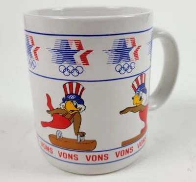 VTG Vons Papel 1984 Los Angeles Olympics Gymnastics, Sam the Eagle Ceramic Mug - Image 1 of 4
