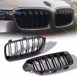 Carbon Fiber Dual Slat Front Grille For 2012-2018 BMW F30 F31 3-Series 320i 328i - Picture 1 of 9