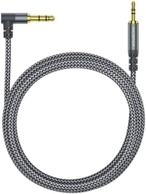 Cable de audio auxiliar de 3,5 mm a 2,5 mm (6,6 pies), cable derecho de 90 grados compatible con Bos Foto 1 de 4