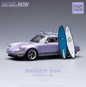 Pop Race Singer Porsche 911 (964) Purple with Surfboards 1:64 - Picture 1 of 2