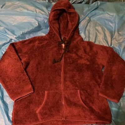 Chaqueta American Eagle Sherpa Teddy Polar Cremallera con Capucha Talla XL Foto 1 de 4