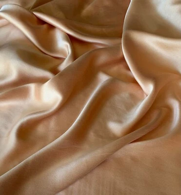 Golden Peach Sunrise - Tecido Charmeuse de seda lavado na areia - Imagem 1 de 4