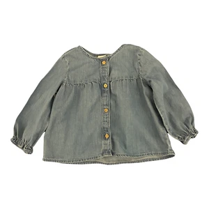 H&M Baby Girl - Long Sleeves Denim Blouse - 6 - 9 mo - Picture 1 of 6