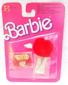 Mattel BARBIE Pretty Extras Fashions Mode Paisley Vest Burgundy Hat #4261 MOC`87 - Picture 1 of 2
