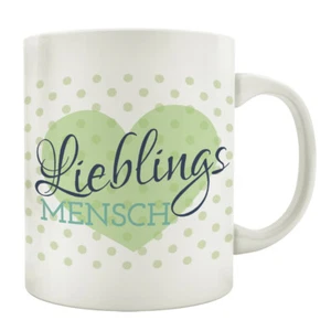 TASSE Kaffeebecher LIEBLINGSMENSCH Spruch Lustig Motiv Geschenk Freunde Familie - Bild 1 von 2