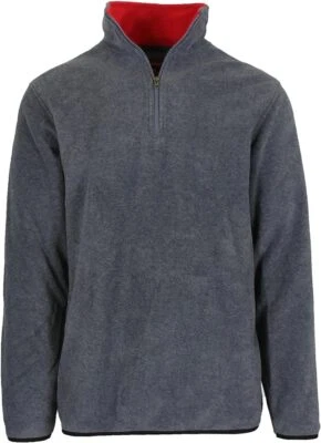 Men’s  Polar Fleece Quarter Zip Pullover Long Sleeve Thermal Sweatshirt Sweater — 第 1/4 张图片