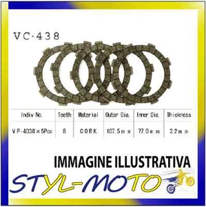 CLUTCH DISC KIT CORK VESRAH KAWASAKI KLX 110 L 110 2010 - Picture 1 of 1