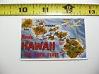 HAWAII RETRO HAWAII CARD DECAL STICKER 50TH STATE PARADISE
