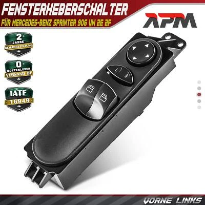 Fensterheber Schalter Vorne Links für Mercedes-Benz Sprinter 906 VW 2E 2F 06-17 - Bild 1 von 4