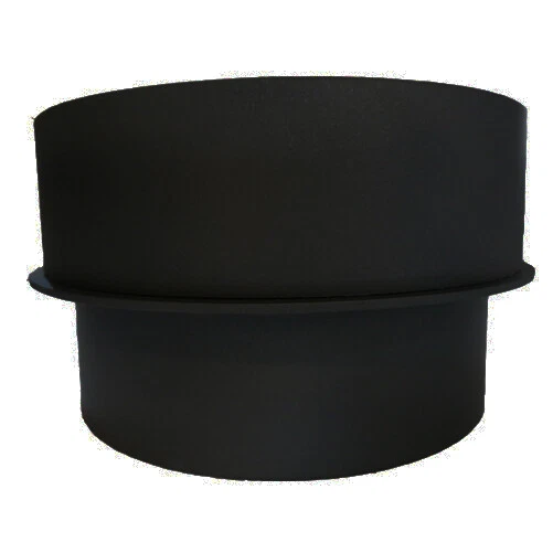 Euro Adapter Stove Flue Black 6 inch UK flue pipe to a European Stove Adapter - Image 1 of 1
