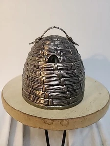Godinger Honey Pot Metal w/ glass insert good condition no dipper or Insert - Picture 1 of 9