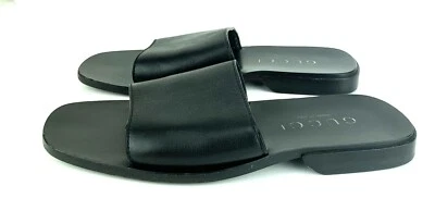 AUTÉNTICA SANDALIA GUCCI HOMBRE CUERO NEGRO SLIDE TALLA. 7,5 Foto 1 de 4