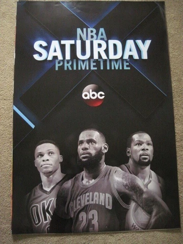 NBA ABC TV Sports Promotional Poster Lebron James  Durrant  Westbrook Cover
