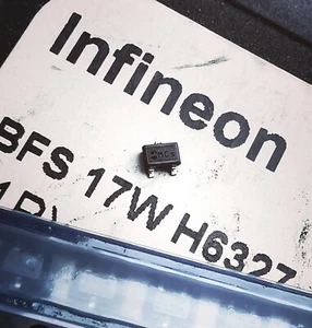 RF NPN Bipolar Transistor Infineon BFS17W (x200) BJT Ft=2.5GHz SOT323 - Picture 1 of 1
