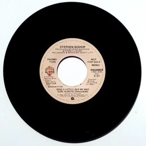 Stephen Bishop - Send A Little Love My Way - Vinyl 45rpm 1980 WBS49658 Promo - Imagen 1 de 4