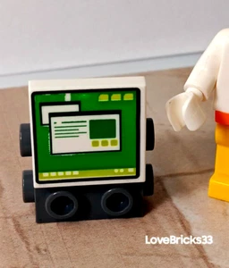 New LEGO Computer Screen Files Police School College Green Screen Build Tech - Picture 1 of 2