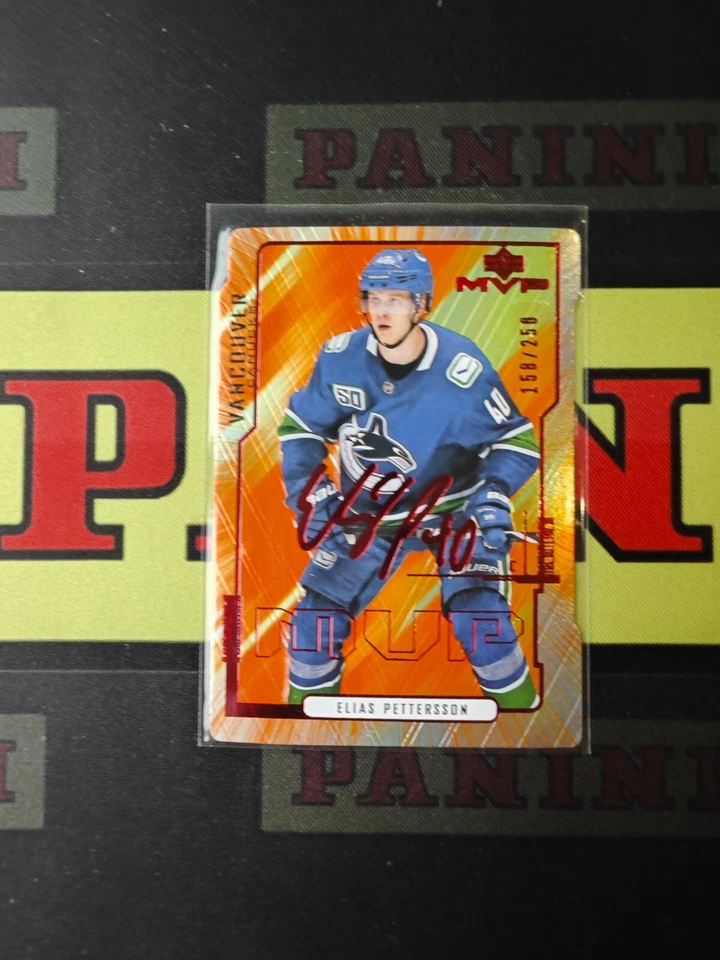 2020-21 Upper Deck MVP Hockey Die-Cut Elias Pettersson /250 - Image 1 of 2