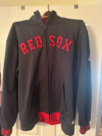 boston red sox jacket Stitches Full Zipper Used Size Large Cover