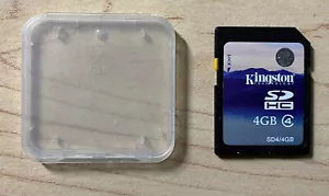Kingston 4GB SDHC SD C4 Memory Card SD4 for Camera and Camcorder - Excellent! - Picture 1 of 1
