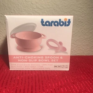 PInk SILICONE Baby Spoon & BOWL SET W/LID FOR BABIES AND TODDLERS!. Brand New ! - Picture 1 of 5