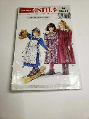 Neue Mode 55351 Child's Dress Pattern, Size 104-152,  Age 3/4 -11/12 Uncut  - Image 1 of 2